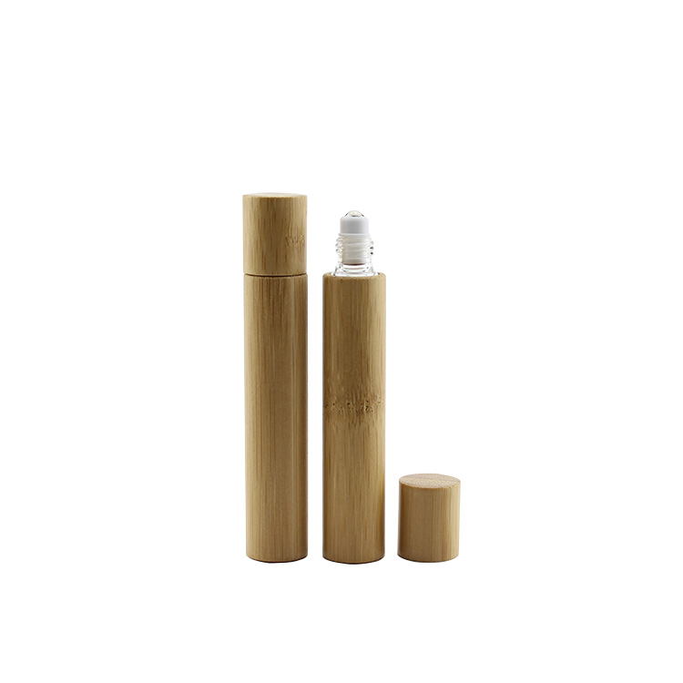 10ml bamboo glass roll-on bottle for perfume 100pcs