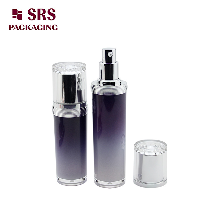 L302 cosmetic acrylic bottle 30ml 50ml 100ml 120ml skin care lotion container with pump