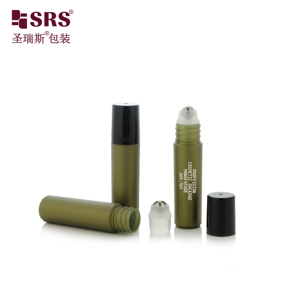 5ml Empty PP Plastic Roller Bottle Grey Color Container for Essential Oil Tester Packaging 