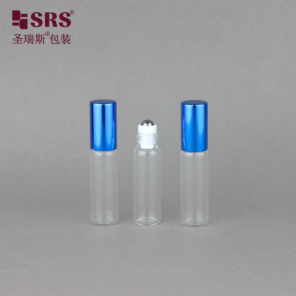 5ml Glass Roll on Perfume Bottle Cosmetic Glossy Bottle Perfume Oil Roll on Glass Bottle Roller Ball Empty Container