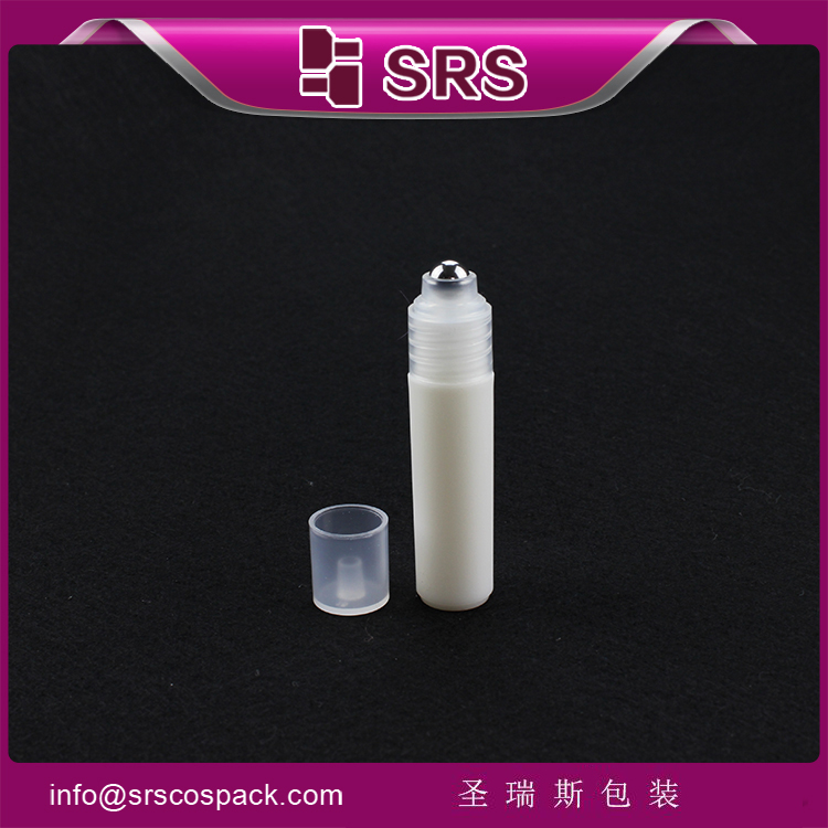 5ml plastic white roller ball refilled bottle empty