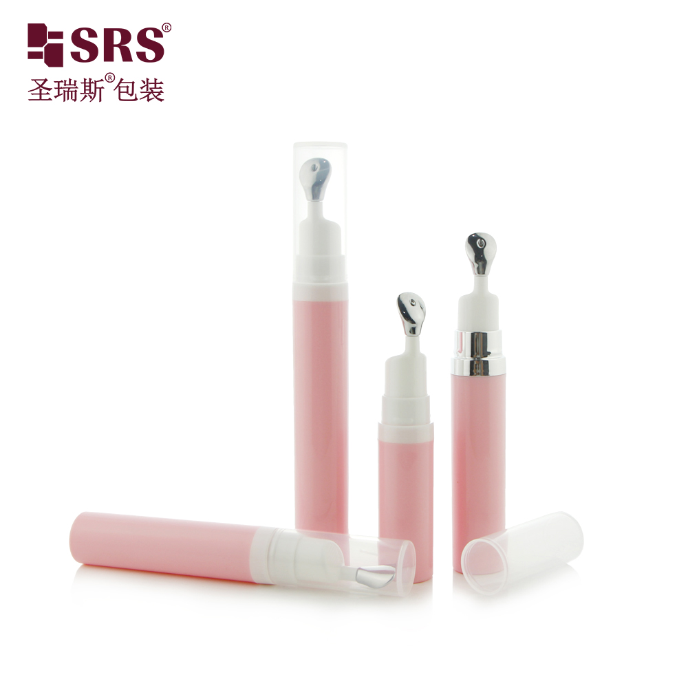 7.5ml 10ml 15ml Cosmetic Disposable Airless Syringe Bottle With Different Massage Pump Head