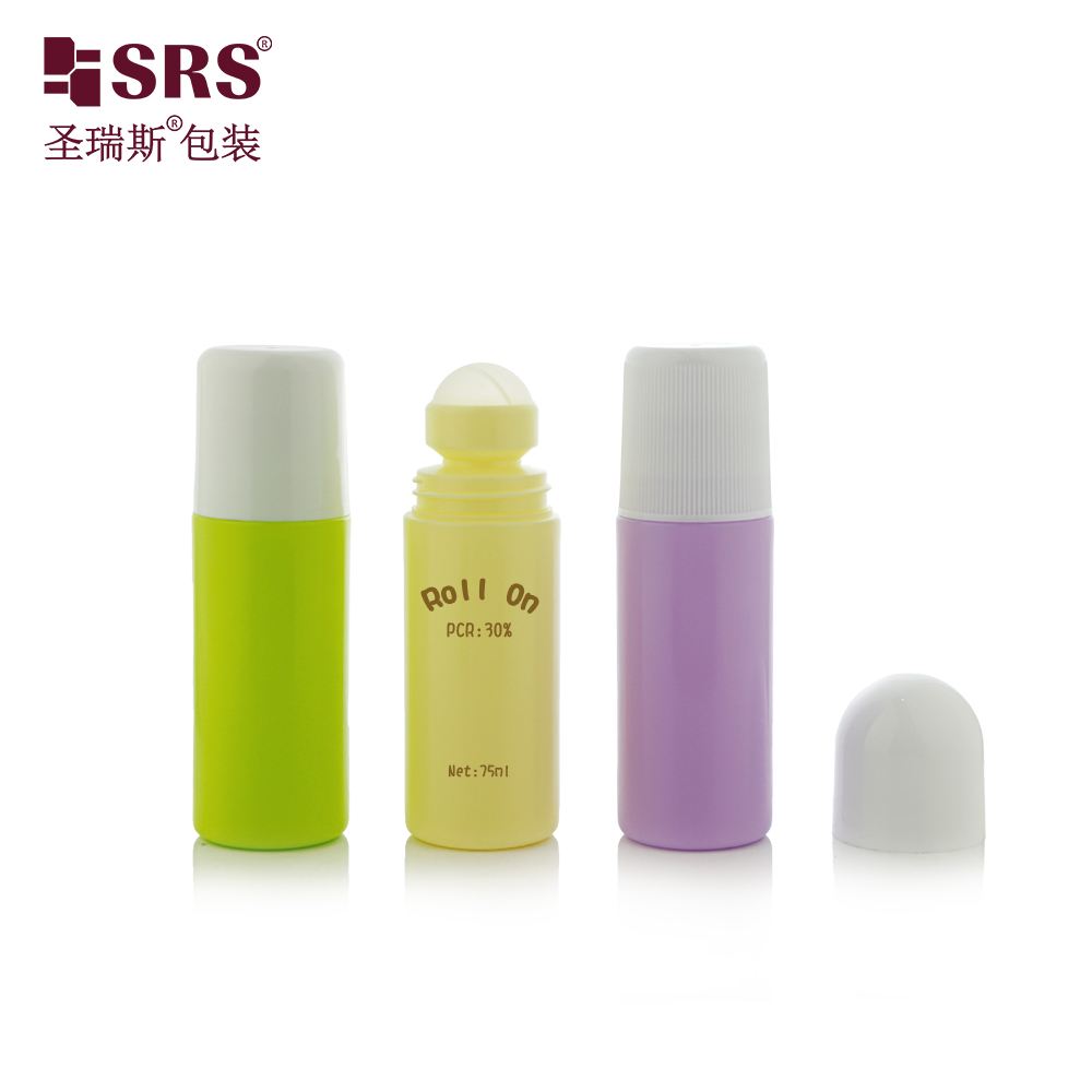 75ML Roller Bottle Skincare Serum PP PCR Deodorant Roller Bottle 