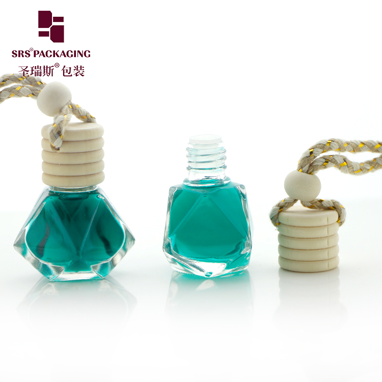 8ML Car hanging glass bottle perfume freshener/car freshener hanging car air