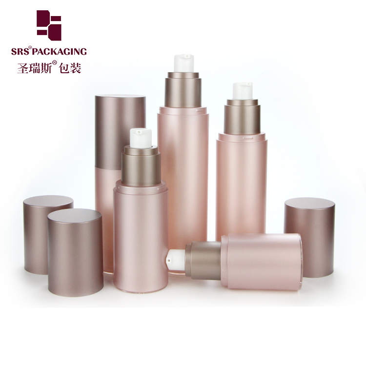 A0227 Airless Pump Bottle 30ml 50ml 60ml 80ml 100ml Spraying Coating Rose Gold Cosmetic Bottle 