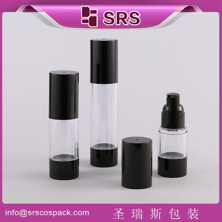 A027 AS material lotion container airless serum round bottle 