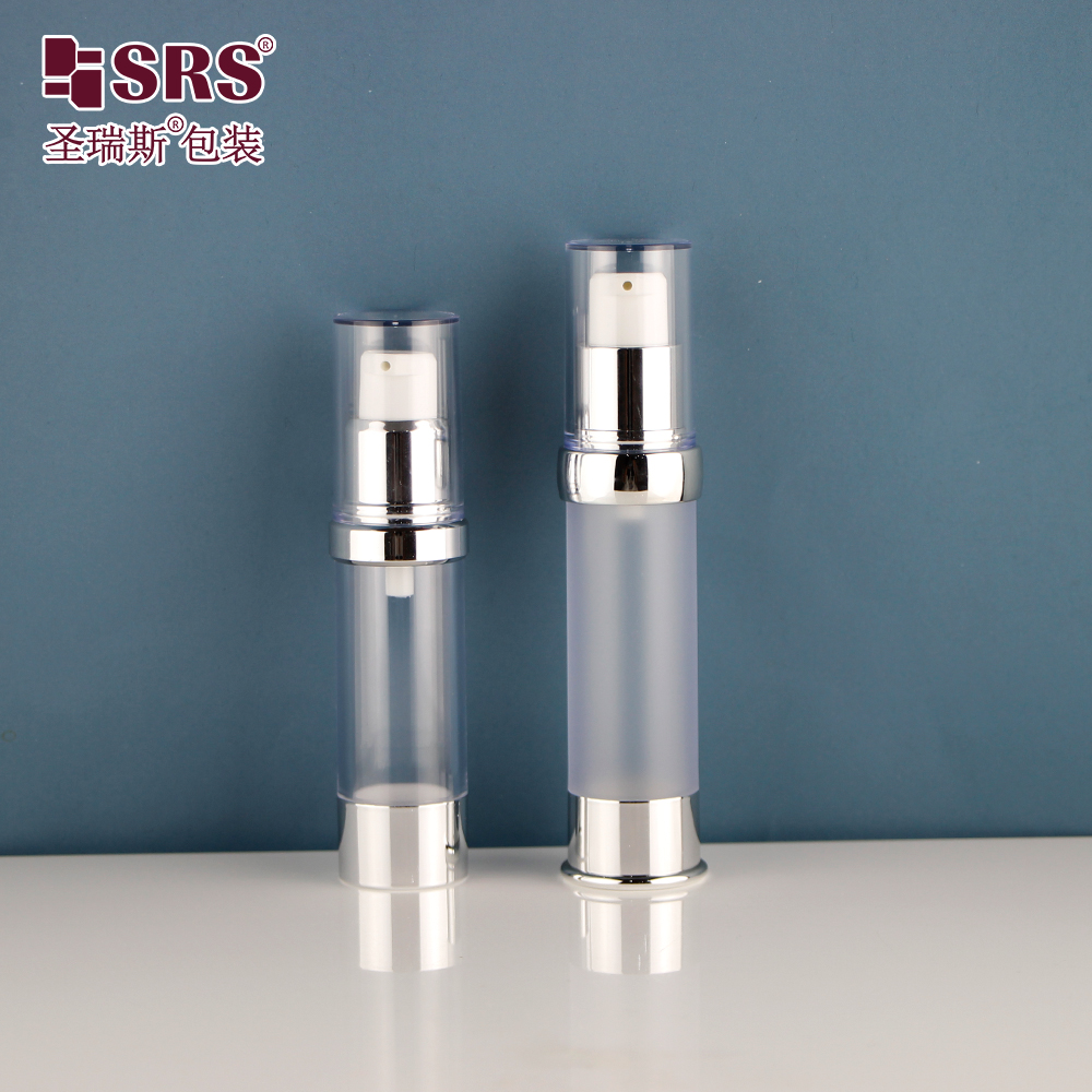 AS plastic 15ml 20ml Custom Cosmetic Lotion Spray Airless Pump Bottle