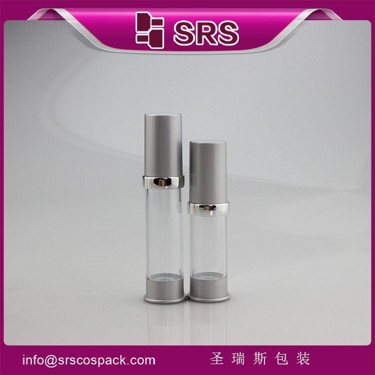 A0214B AS round airless pump small clear bottle 5ml 10ml