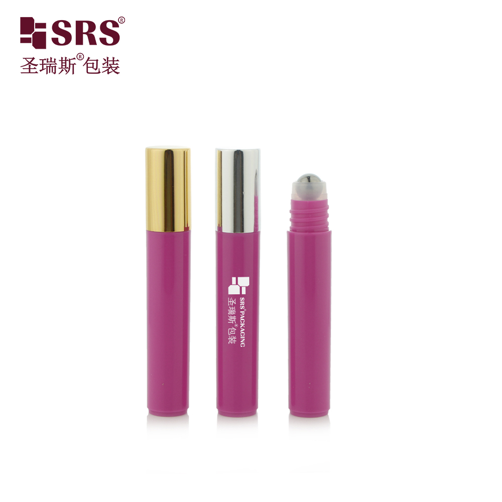 Colored Injection Empty Bottle With Big Plastic Roll on Ball Tip for Massage Gel