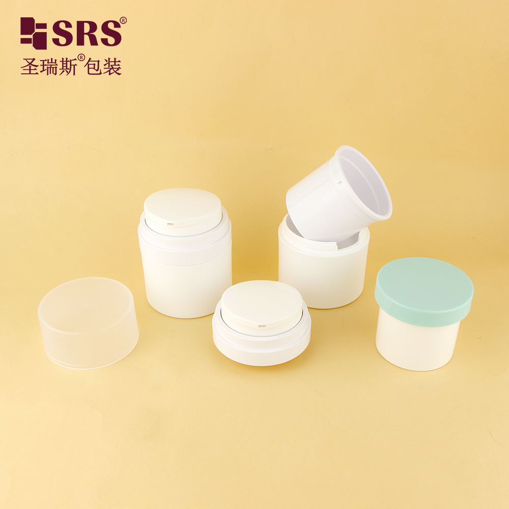 Cosmetic Plastic 50g Eye Cream Face Cream Jar with Lid Custom Color Container Packaging 