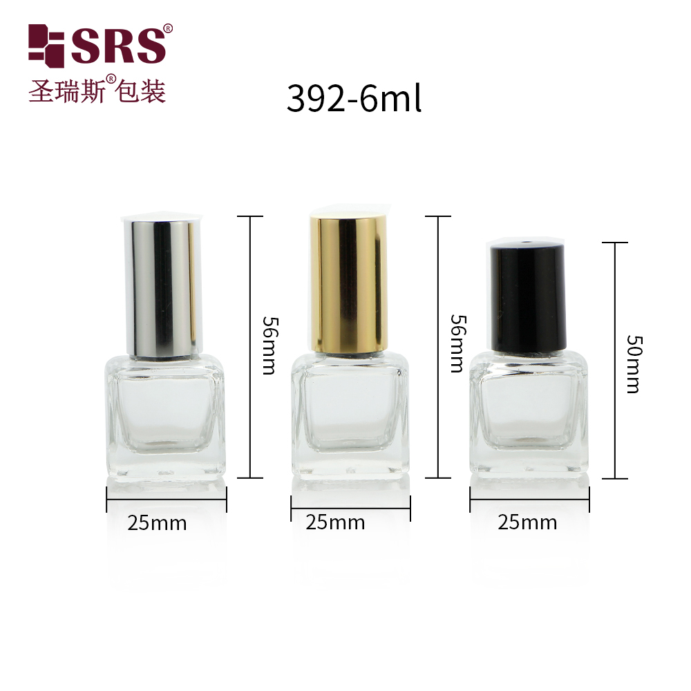 Custom Flat Shoulder Square Glass Roll On Cosmetic Bottle 6ml for Essential Oil Perfume