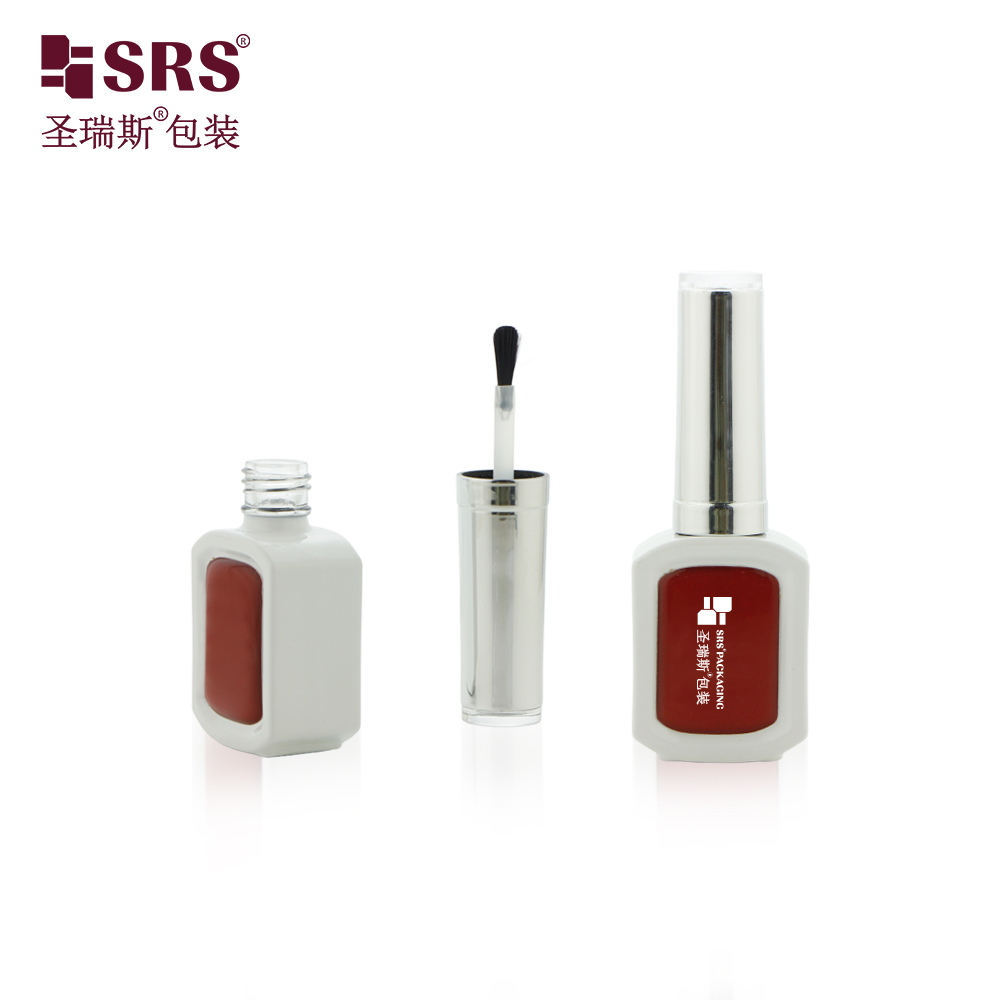 Customizabe High End Empty Nail Polish Bottle Label Square Glass Bottle