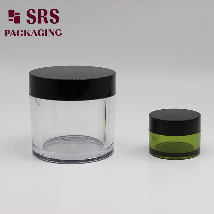 Different Size PETG Plastic Single Wall Cosmetic Cream Jar