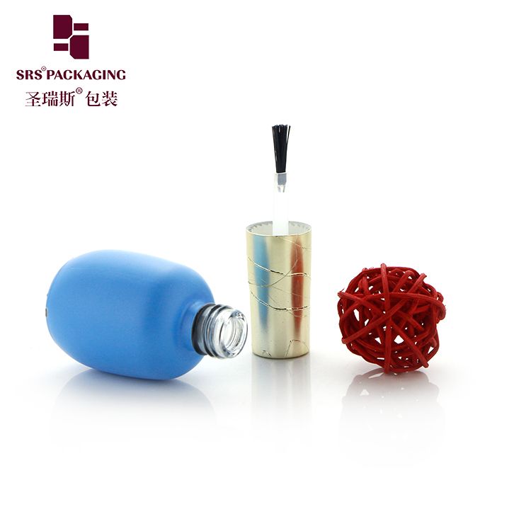 Empty Custom Blue 14ml UV Gel Nail Polish Glass Bottle With Printing Logo