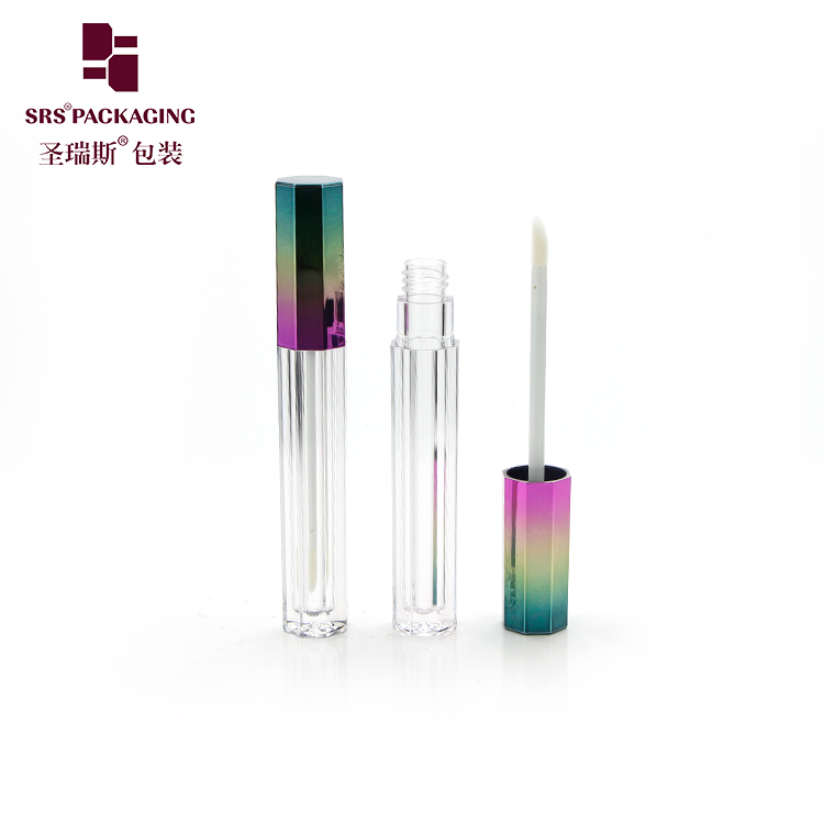 Empty makeup container 3ml rectangle luxury lipgloss packaging in stock low moq