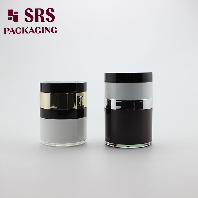 A102 Face cream containers wholesale empty acrylic airless jar with mirror