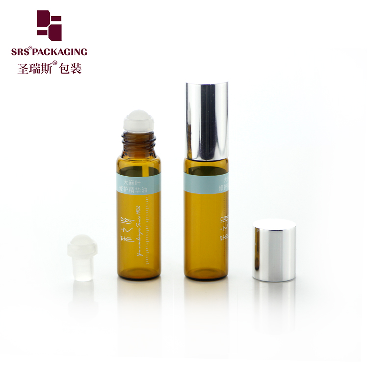 Factory Manufacturer Paint Solid Empty No Leakage Massage Eye Oil 5ml Roll On Glass Bottle