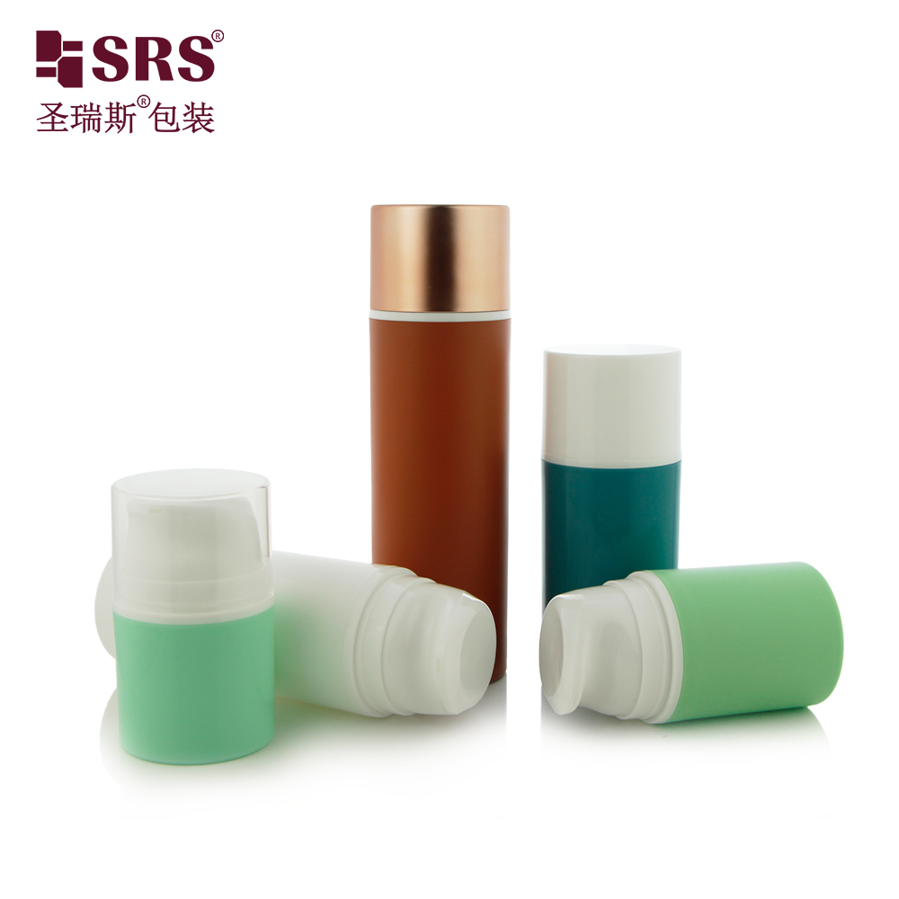 Factory Price Empty 30ml 50ml 80ml 100ml 120ml 150ml 200ml Custom Injection Painting Metalized Color PP PCR Airless Bottle