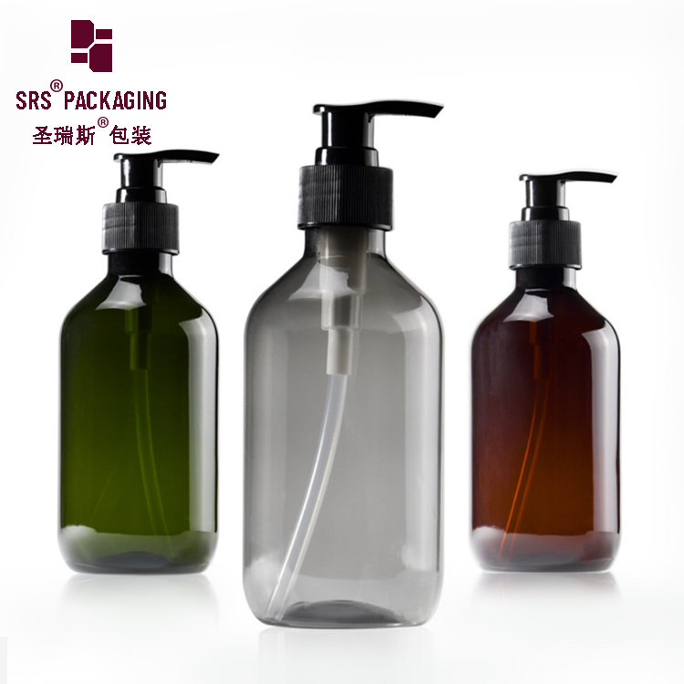 Factory supplier shampoo bottle 500ml empty biodegradable amber pet baby lotion bottle serum