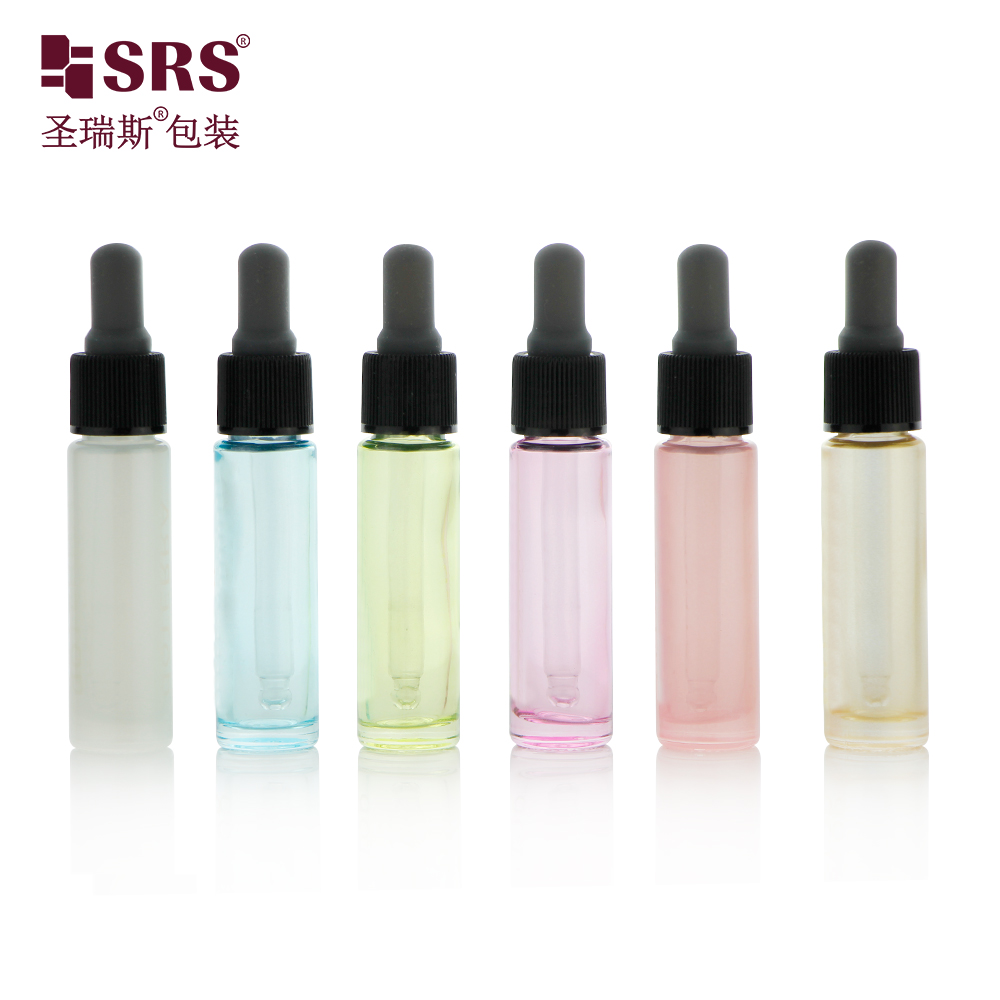 Free Sample 2ml 3ml 4ml 5ml custom serum mini glass empty dropper bottle cosmetics packaging