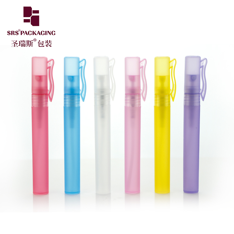Free samples refillable pen sprayer bottle 5ml 7ml 9ml empty mini fine mist plastic spray bottles