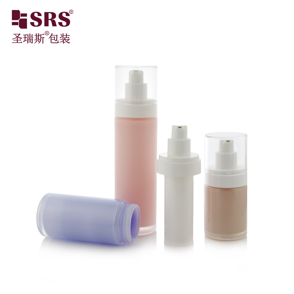 Glass Cosmetic Packaging 15ml 30ml 50ml Empty Pump Replaceable Airless Bottle 
