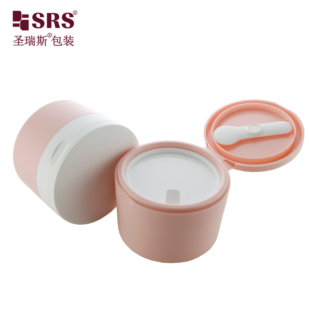 High Quality New Design 120g Oriented Flip top Moisturizing Cream Face Mask PP Jar with Spoon