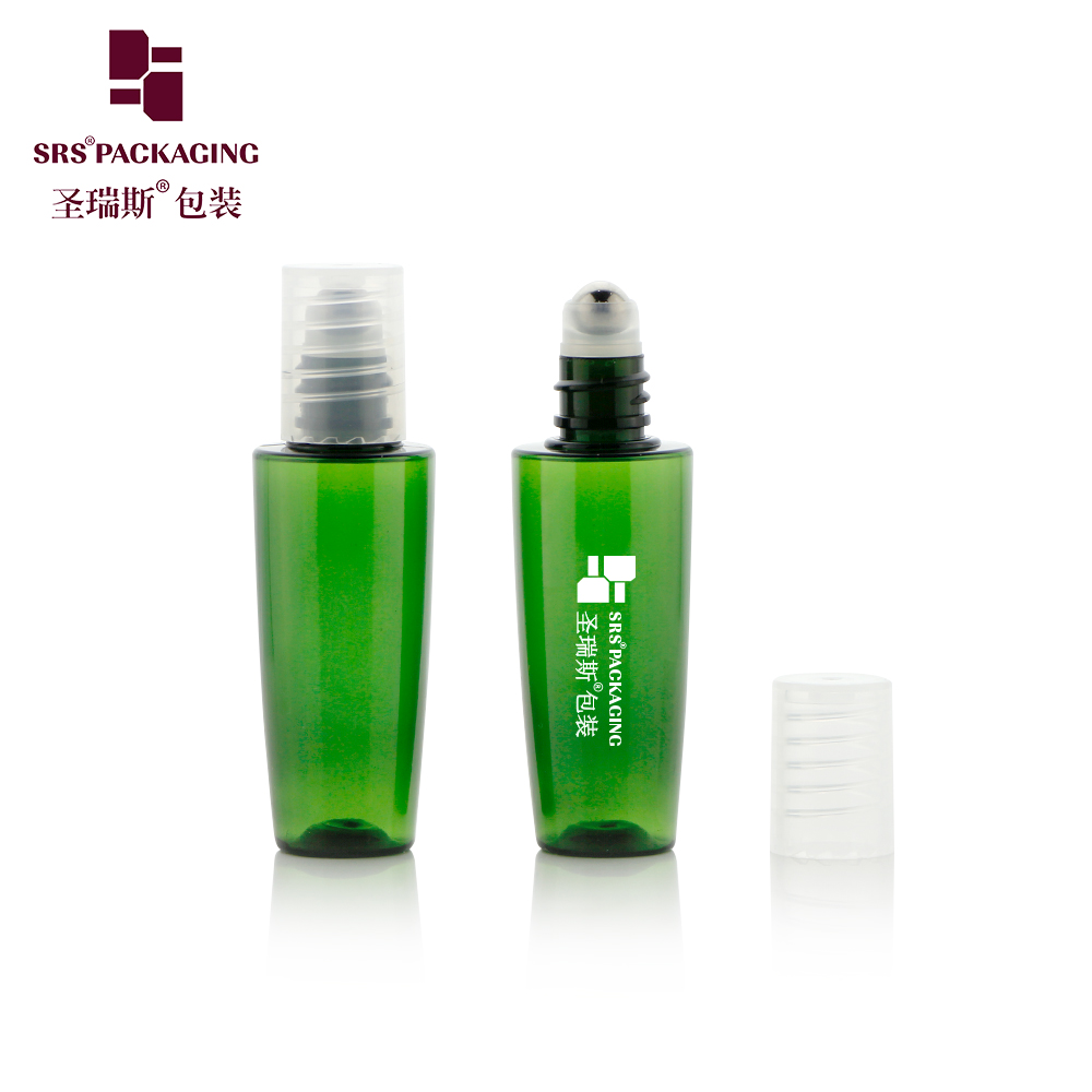 In Stock Empty 12ml PET Eco-friendly Plastic With Steel Ball  Roll On Bottle