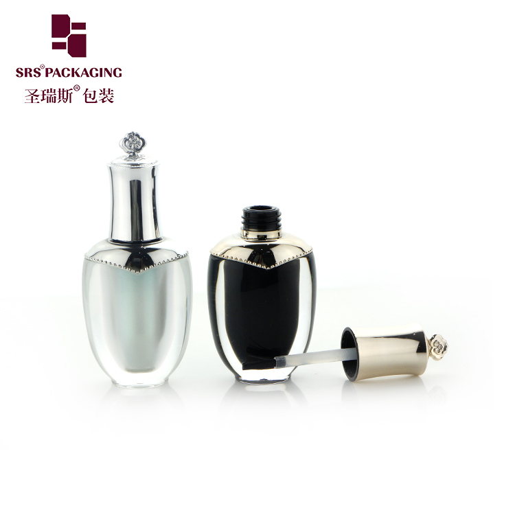 NP010 Custom black luxury cosmetic packaging empty nail bottle