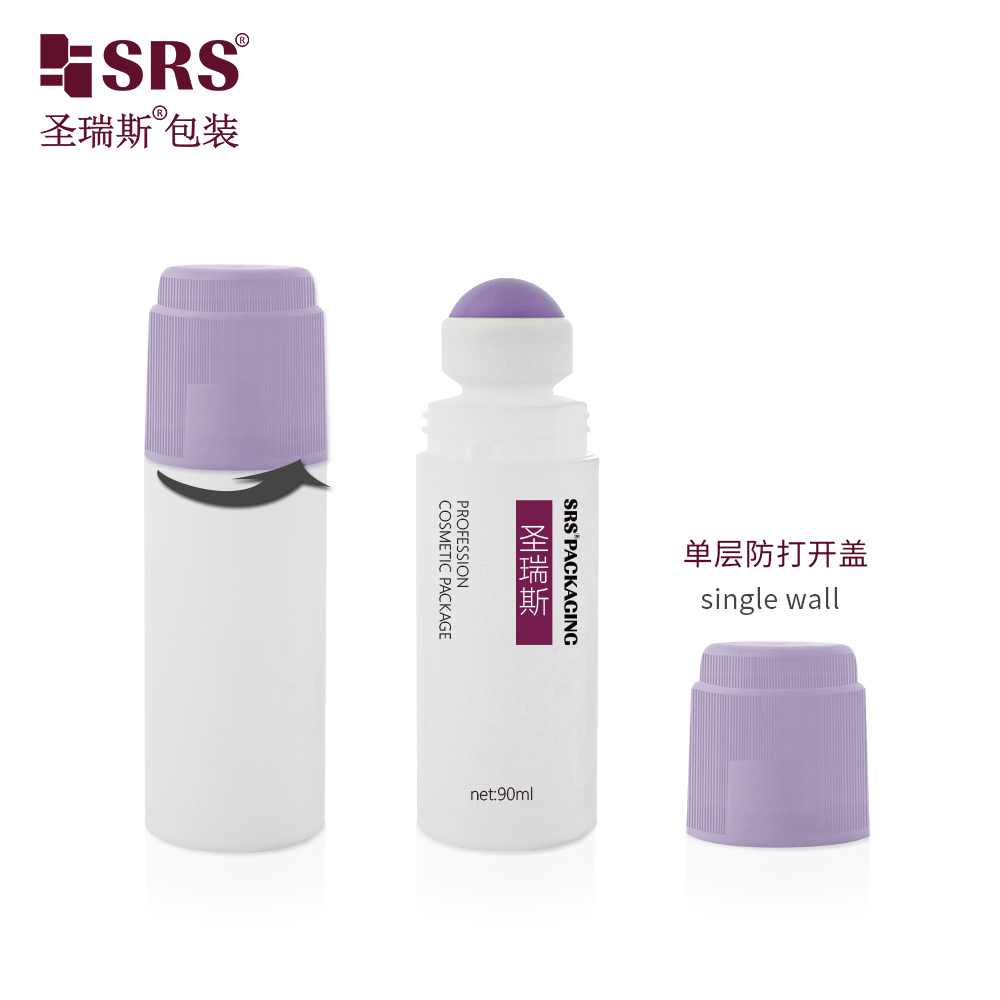 New Arrivals Single Layer Child-Resistant Cap PP PCR 90ml Roller Bottle for Safe and Easy Application
