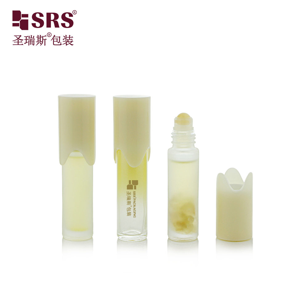 New Design Unique Plastic Cap 10ml Glass Roll on Bottle for Perfume Essential Oil        