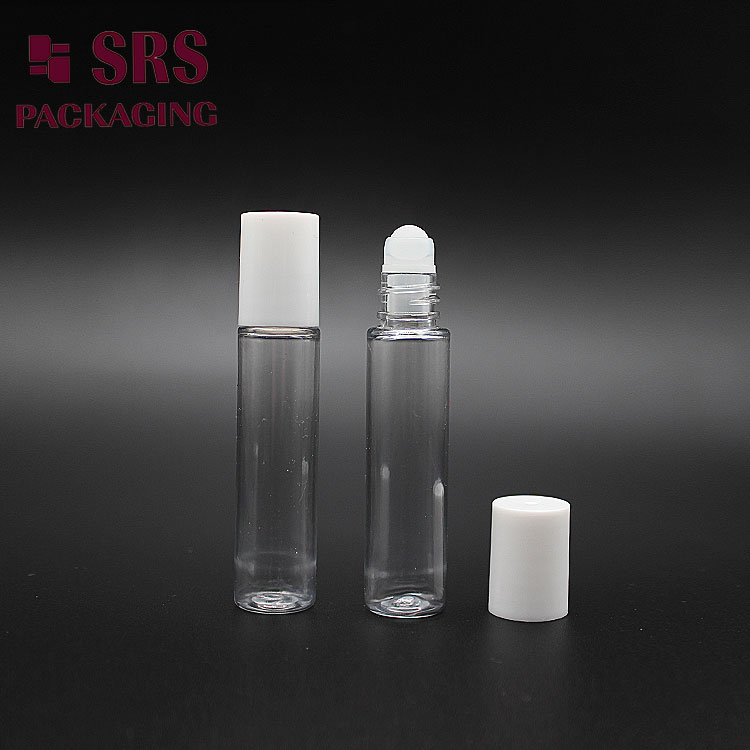 PET-8ML Clear Round Pet Plastic Roller Ball Bottle for Lip Gloss