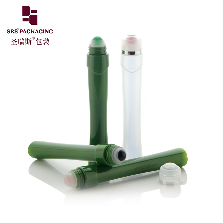 PETG Injection Translucent Green Empty Cosmetic Roll-On Bottle Roller Ball Plastic Container