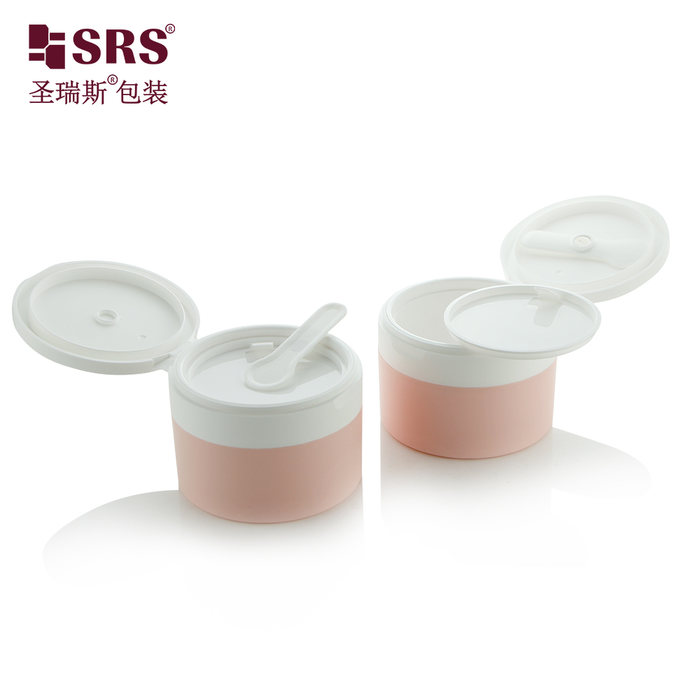 PP Plastic Cream Jar PCR Jar 120g Body Butter Jar Packaging with Plastic Spatulas Eco-friendly