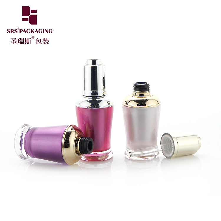 Professional Custom Acrylic Cosmetics Dropper Bottles 8 ml for Serum Oils