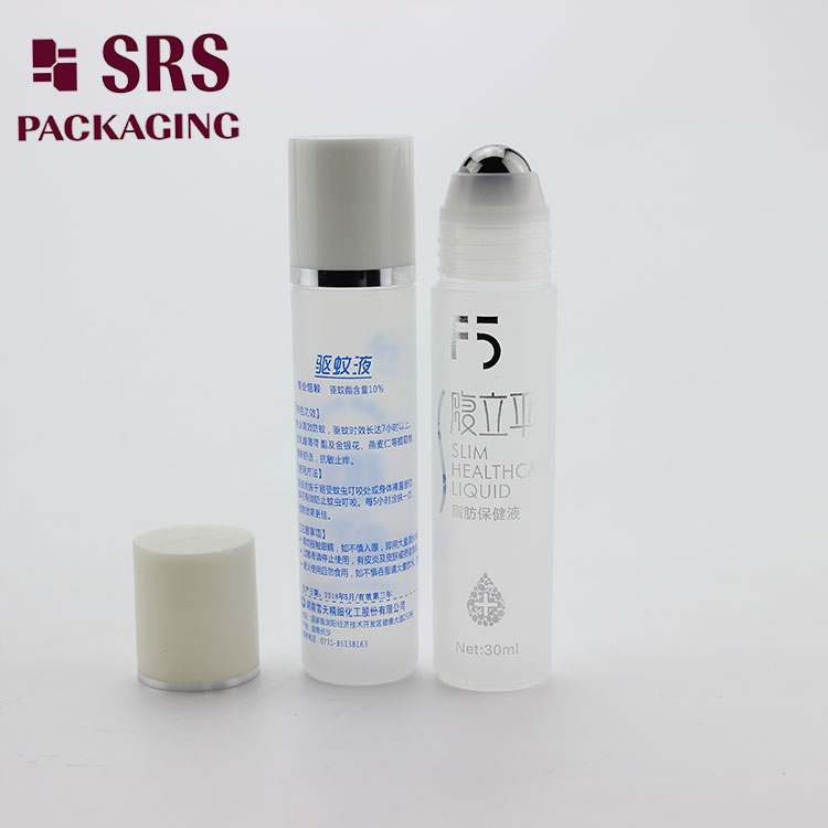 SRS Hot Sale Plastic Frost 30ml Roller Ball Deodorant Bottle