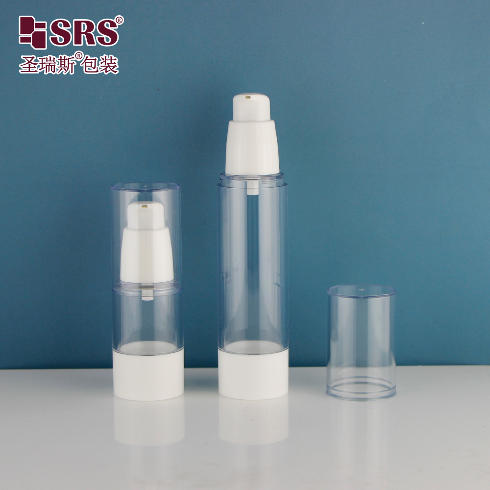 Ready To Ship Empty 15ml 30ml 50ml Skincare Cosmetic Lotion Pump Airless Bottle