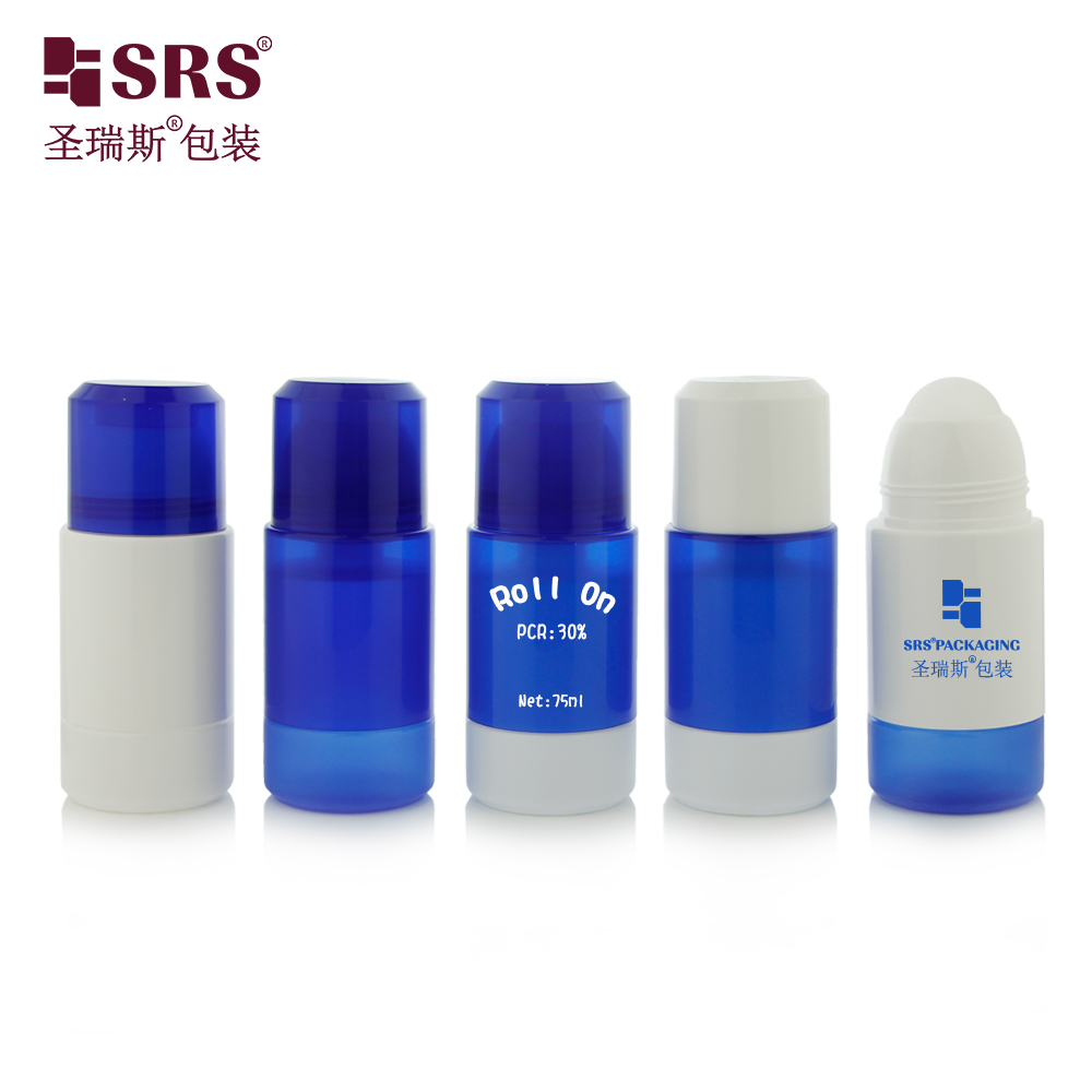  Replaceable Inner Bottle PP PCR Deodorant Eco-friendly Refillable Roll on Bottle