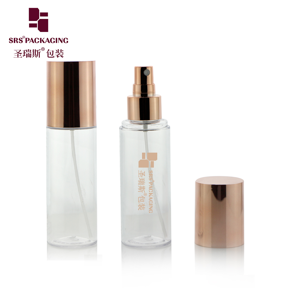Rose Gold Shiny Cap Facial Toner Skincare 100ml PET Bottle