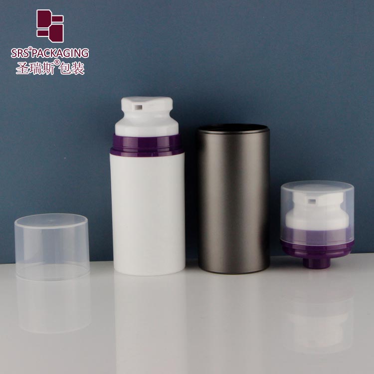 Round Shape PP PCR Custom Color Empty Lotion 150 ml Airless Pump Bottle