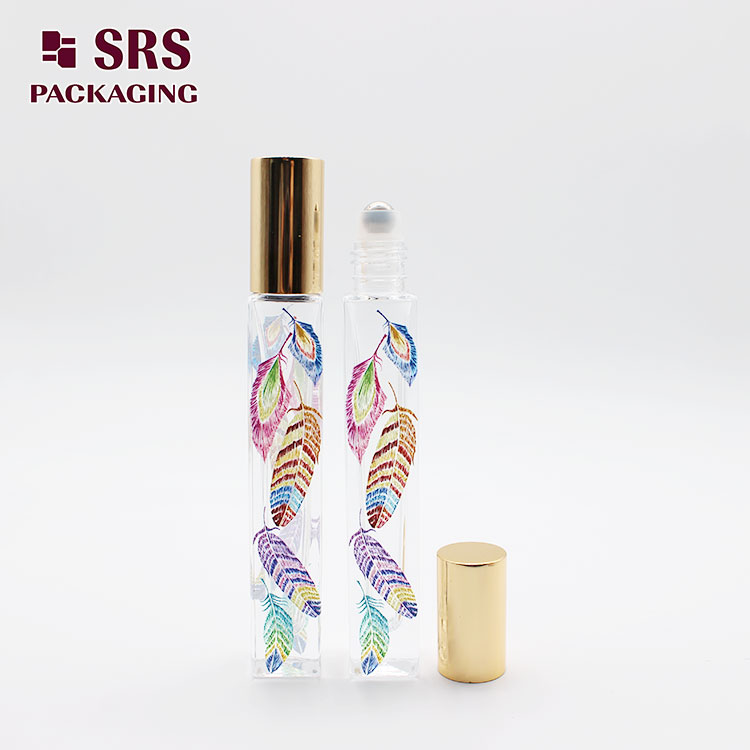 GB2-10ml SRS Cosmetic 3D color printing Roll on 10ml Perfume Oil Glass Bottle