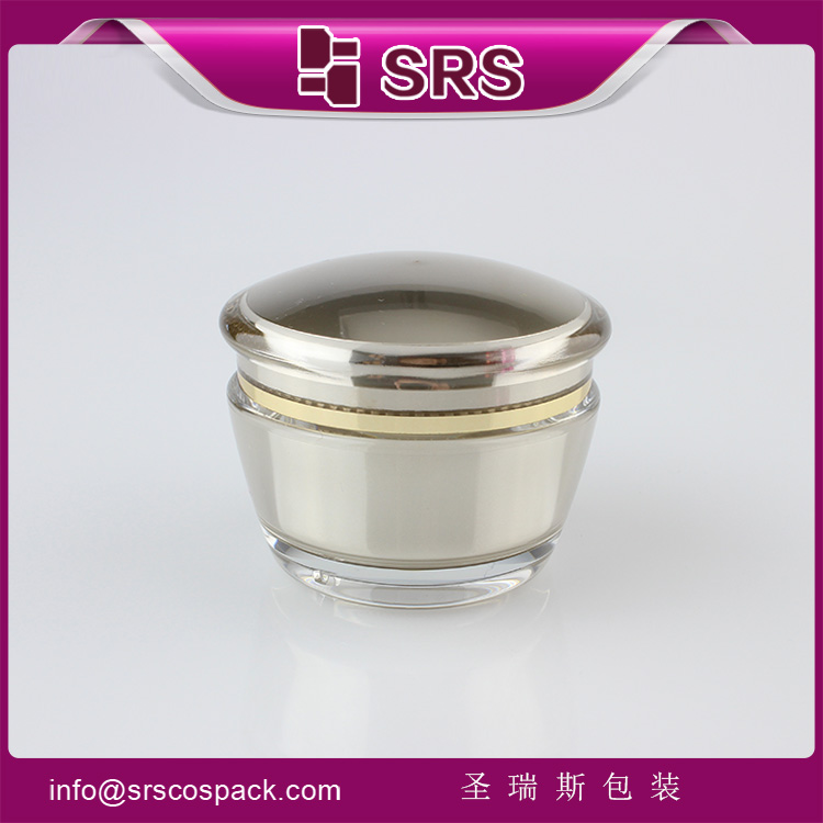 J035 SRS Cosmetic Gold Color Plastic Skin Care luxury Jar