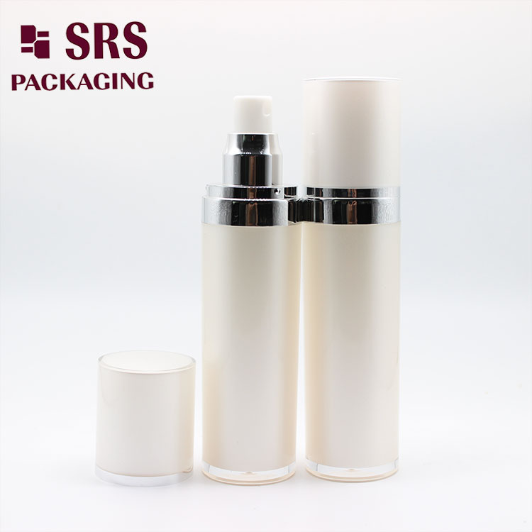 L021 SRS Empty Cosmetic Acrylic White Spray Plastic Bottle 50ml