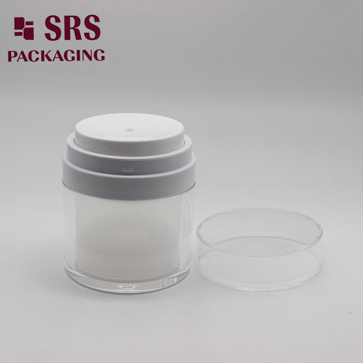 A100 SRS Empty Cosmetic Clear 50g Acrylic Airless Jar