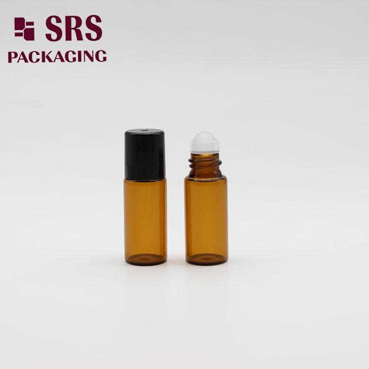 SRS Empty Mini Amber Color 3ml Glass Perfume Bottle