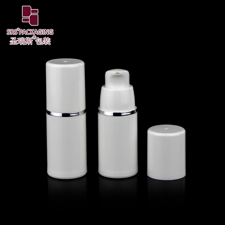 SRS PP material round shape emulsion 30 ml white airless container spray bottle