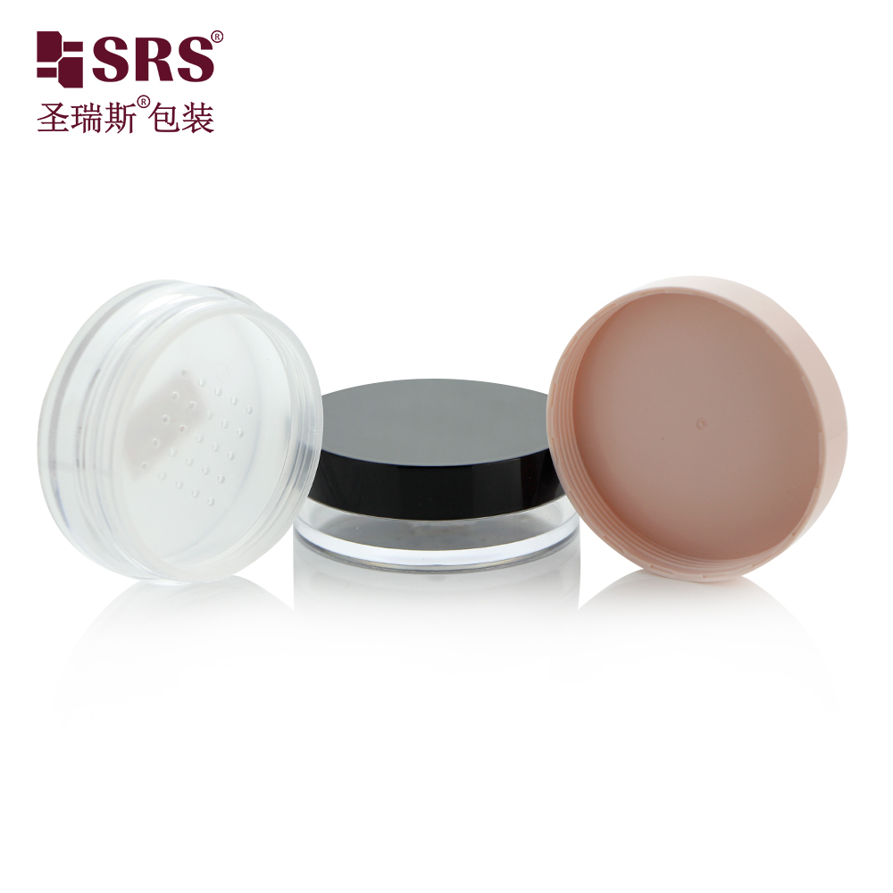 S028-10E SRS Packaging 10g  20g Plastic Empty Makeup Powder Jars Cosmetic Loose Powder Jar