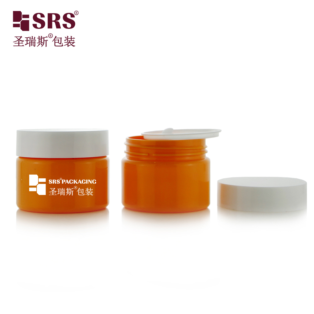 SRS Packaging 47mm Neck Dia Empty 30g 50g Single Wall Professional PET Cosmetic Jar