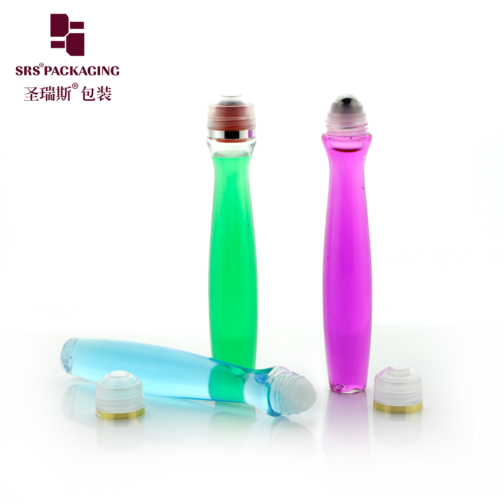 Transparent PETG Empty Plastic Eye Serum Cosmetic 15 ml Roll On Bottle