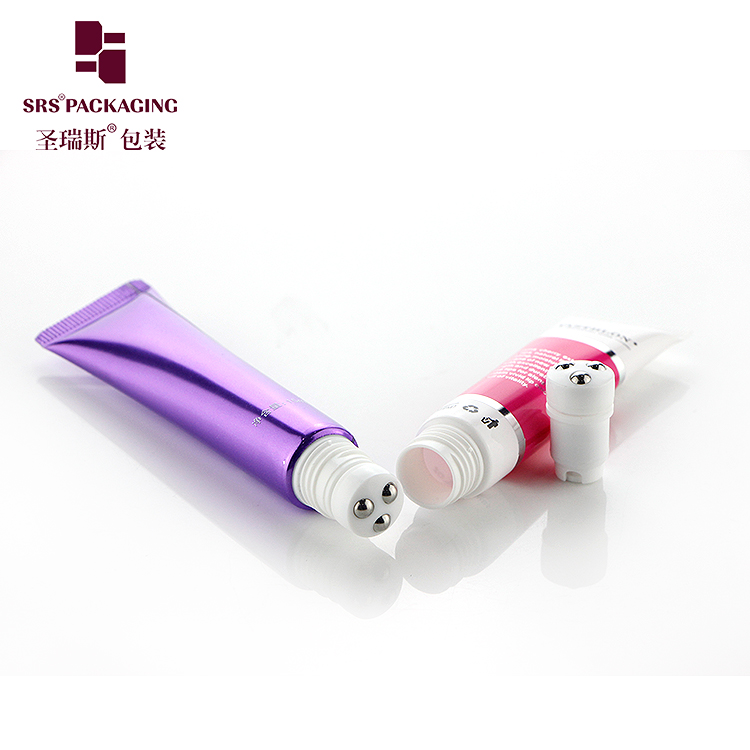 Unique design eye care 3 roller ball tube plastic cosmetic skincare packaging 15ml 20ml 25ml